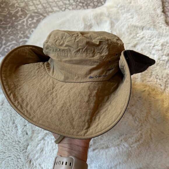 Quechua Outdoor Bucket Hat Hiking Outdoors‎ Tan One Size - Picture 7 of 9
